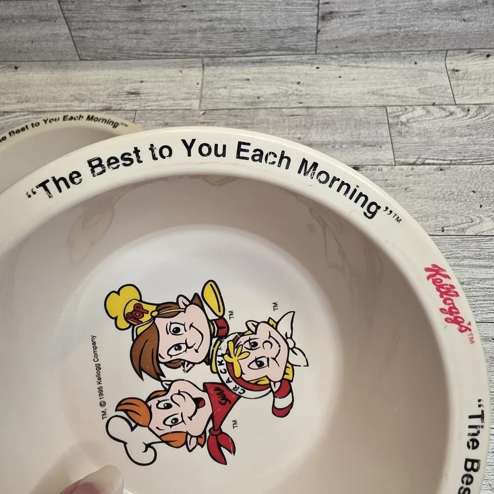 Kellogg's Vintage 1995 Cereal Bowls Set of 2